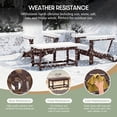 thumbnail image 4 of WestinTrends Malibu Patio Outdoor Coffee Table – 35" All-Weather Poly Lumber Adirondack Porch Table, Dark Brown, 4 of 14