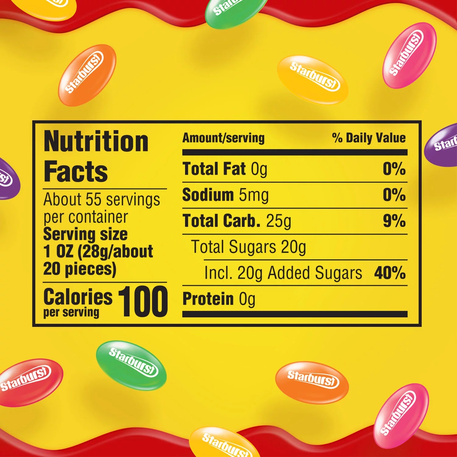 Starburst Original Assorted Jelly Beans Chewy Candy Resealable Jar (54 oz.) - image 2 of 2