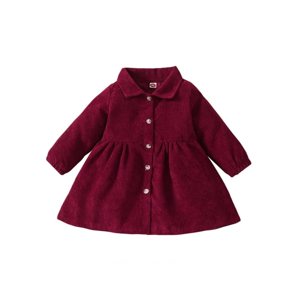 SAYOO , chaqueta de pana para niña, chaqueta de manga larga con botones y solapa de Color sólido, cárdigan, prendas de vestir de otoño SAYOO Moda