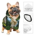 Disketp Horse Rearing Up In The Field Dog Hoodie Dog Clothes with Hat