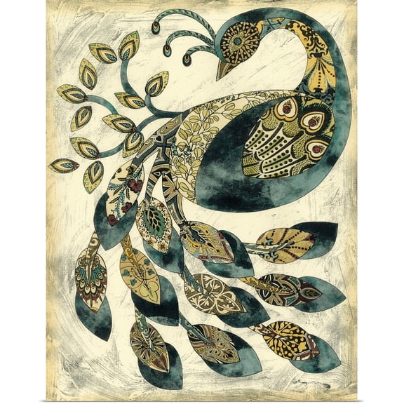 Great BIG Canvas | "Royal Peacock II" Art Print - 24x30