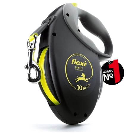 Flexi Giant Professional, Gurt, L: 10 M, Schwarz/Neon