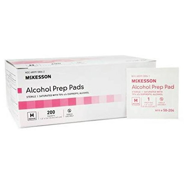 Alcohol Prep Pad Isopropyl Alcohol, 70 Individual Packet Medium
