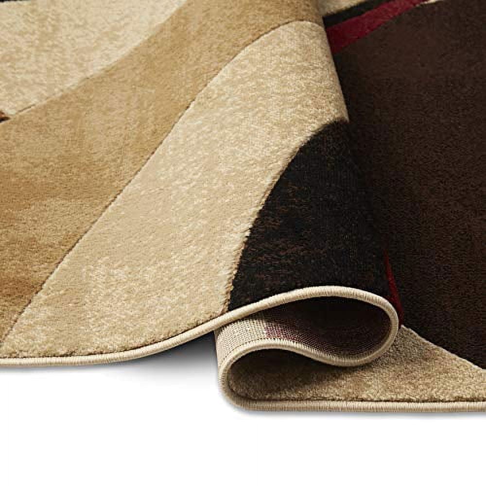 Home Dynamix Tribeca Slade Abstract Area Rug, Brown/Red, 1'9"x7'2"