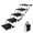 Silver, variant on PUKNLY Foldable Dog Stairs, 5-Step Heavy Duty Aluminum Pet Ramp with Non-Slip Surface & Soft Foam Handle, Adjustable Height 21.5"-26", Supports 250 lbs, for Car, SUV, Truck, High Bed & Couch,Silver