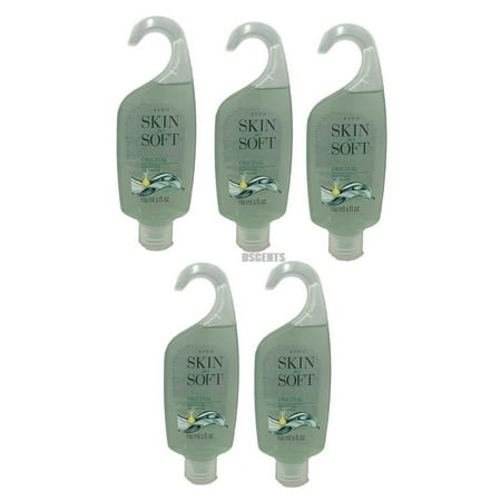 Lot of 5 Avon Skin So Soft Original Scent Moisturizing Shower Gel (Skin So Soft Original)