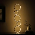 thumbnail image 3 of 38.5" In Else Nordic Modern 5-Ring Shaped Matte Black Led Metal Table Lamp, 3 of 8