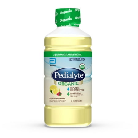 UPC: 0070074673028 | Pedialyte Organic Electrolyte Drink Advanced Hydration for Kids & Adults With Zinc for Immune Support Lemon Berry 1 Liter 1 Count