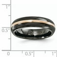 thumbnail image 6 of Edward Mirell Black Titanium with 14k Rose Gold Domed 6mm Band, 6 of 7