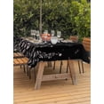thumbnail image 2 of Outdoor Tablecloth with Umbrella Hole and Zipper, Black Floral Rectangle Table Cloth 60x84 Inch Waterproof Tablecloth, Elegant Pastoral Flowers Farmhouse Picnic Table Cover for Patio Camping, 2 of 7