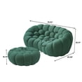 thumbnail image 2 of Sodrens Modern Lazy Floor Sofa,79.53" Bubble Couch,Curved Football Sofa with Ottoman for Living Room,Office,Apartment,No-Assembly,Green, 2 of 8
