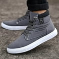 thumbnail image 2 of YLYL Men's Canvas Sneakers High Top Lace up No Slip Fashion Casual Walking Shoes, 2 of 9