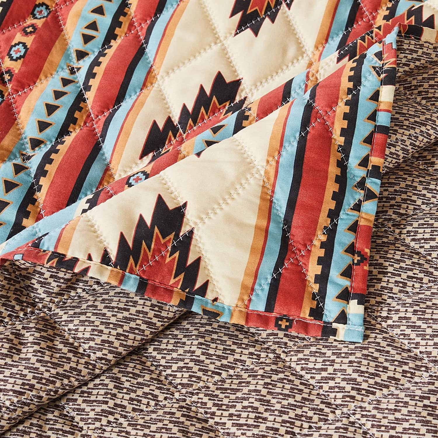 Greenland Home Fashions Red Rock Boho Southwestern Quilt Set, 2-Piece Twin/XL