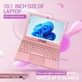 thumbnail image 2 of T & C 10.1' Inch Laptop Computer, powered by Windows 11 Intel N4000 CPU, 8GB Ram, 128GB Storage, HDMI, Bluetooth, 2x USB, Wi-Fi- Rosa, 2 of 8