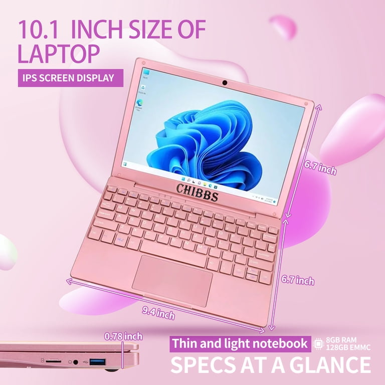 CHIBBS 10.1' Inch Laptop Computer, powered by Windows 11 Intel CHIBBS 10.1' Inch Laptop Computer, powered by Windows 11 Intel