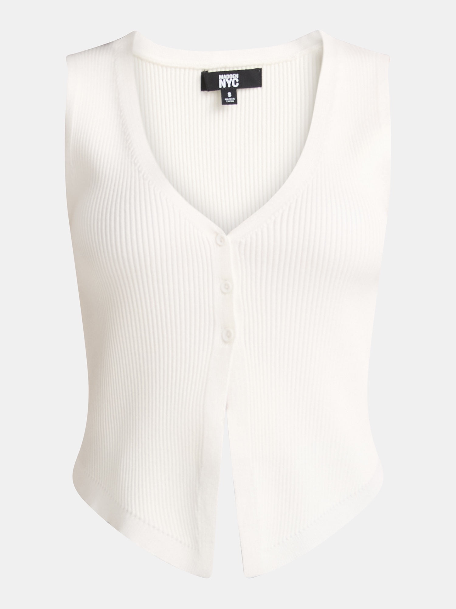 Madden NYC Women’s Sleeveless Knit Vest Top, Sizes XXS-2XL