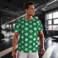 thumbnail image 3 of Wukai Snowflake Print Men's Short-Sleeved Mesh T-Shirt,Quick-Dry Short Sleeve Workout T-Shirt-3X-Large, 3 of 8