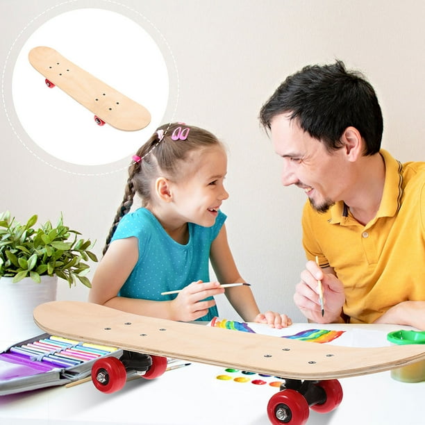 WORGEOUS Monopatín en blanco para niños, Grafiti de manualidades