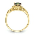thumbnail image 2 of Primal Gold 10 Karat Yellow Gold Heart Mystic Fire Topaz and .01ct Diamond Ring, 2 of 7