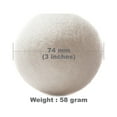 thumbnail image 3 of EcoJeannie® 4 pack Wool Dryer Balls - Premium XL Organic Eco-Friendly Unscented Non-Toxic Felt Laundry Balls Fabric Softener - Handmade in Nepal with 100% Natural New Zealand Premium Wool, 3 of 5