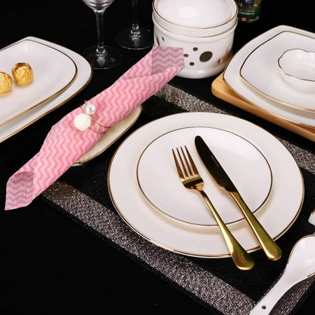 

6Pcs/Lot Wedding Pearl Series Napkin Buckle Bayberry Ball Tissue Ring Napkin Ring