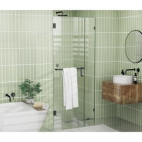 Glass Warehouse  78" x 38.25" Frameless Towel Bar Shower Door- Wall Hinge Oil Rubbed Bronze Oil Rubbed Bronze Finish