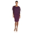 thumbnail image 1 of Maya Brooke Women's Geometric Pattern Overlay Dress, 1 of 2