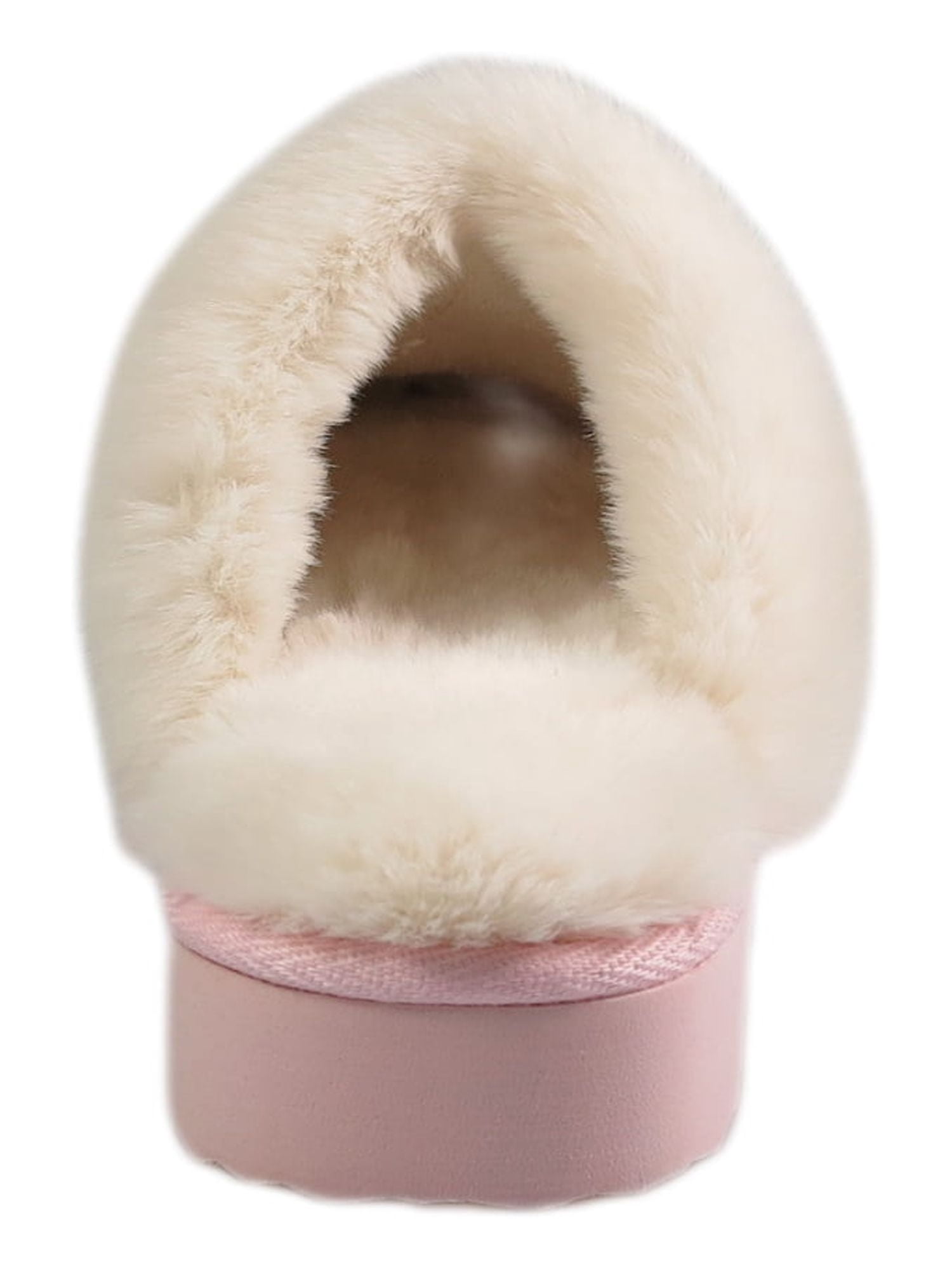 Wonder Nation Girls Scuff Slippers With Faux Fur Trim