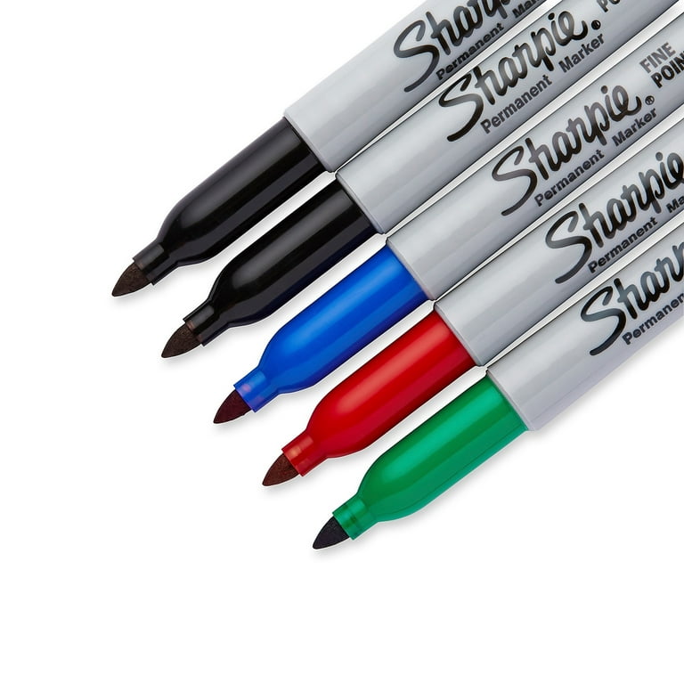 Sharpie Permanent Markers, Fine Point, Assorted Colors, 5 Count 