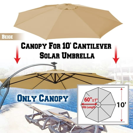 Strong Camel Replacement Canopy Cover for 10' Cantilever Patio Umbrella