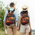thumbnail image 5 of Naloa Dynamic Fire Bird Art Canvas Backpack for Men Women Rucksack Casual Travel Daypack College Tote Satchel Bookbag for Teens-Medium, 5 of 7