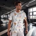 thumbnail image 3 of Wukai Fall Rabbit Print Men's Short-Sleeved Mesh T-Shirt,Quick-Dry Short Sleeve Workout T-Shirt-6X-Large, 3 of 8