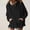 Black, variant on AXXD Womens Tops Casual Black Basic Summer 2024 Loose Fitting Hoodie Solid Color Hoodie Long Sleeved Jacket Top