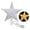 Yellow, variant on Bluethy Christmas Tree Topper Star with LED Light IP65 Waterproof Energy-saving Glowing Five-Pointed Star Holiday Ornament