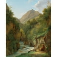 thumbnail image 2 of Pierre-Athanase Chauvin 15x18 Gold Ornate Wood Frame and Double Matted Museum Art Print Titled - The Hermit (1822), 2 of 4