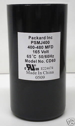 PACK 5 USA 400-480 uF MFD 220 250 VAC VOLT Electric Motor Start Capacitor 