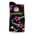 thumbnail image 3 of MadSportsStuff Shooting Stars Over the Calf Socks (Multi-Neon/Columbia Blue/Black, Medium), 3 of 5
