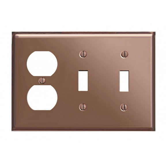 Renovators Supply Switchplate Bright Solid Copper Toggle Wallmount Switchplate Covers