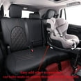 thumbnail image 4 of coverdream 4Runner Seat Covers Custom Fit for 2010-2024 Toyota 4Runner Seat Covers (5-Seater) - Breathable Leather (Full Set,Black with Red), 4 of 8
