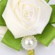 thumbnail image 3 of Rose Boutonniere Novio Nupcial Ramilletes Broche Clip Pin Boda Decoración Blanco Zulema Novio Boutonniere, 3 of 8