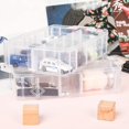 thumbnail image 3 of 3-tier Clear Stackable Storage Container, Plastic Organizer Box With 30 Compartments(adjustable),for Organizing Arts And Crafts,washi Tapes,beads,kids, 3 of 4