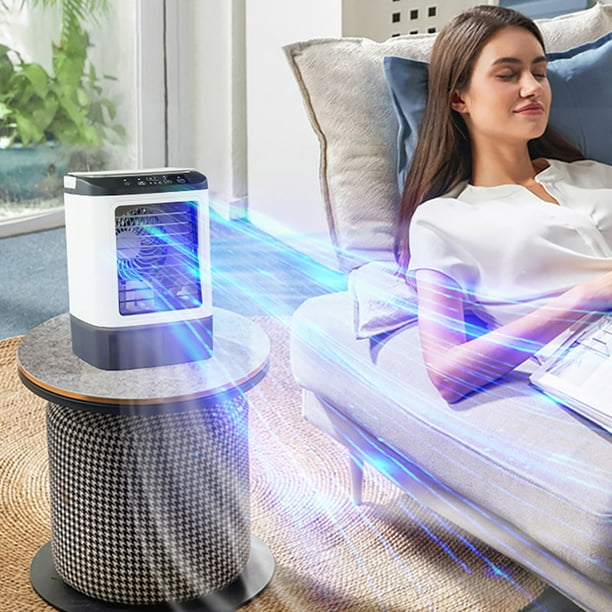 Lolmot Portable Ac Air Conditioner for Bedroom Portable Air Conditioner Evaporative Air Cooler in 3 Speed Usb Air Personal Conditioner with
