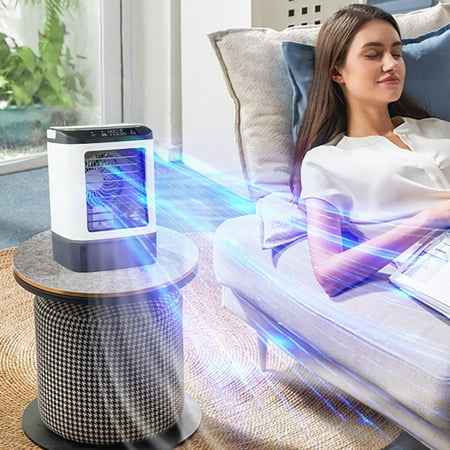 

Christmas Savings Clearance 2022! CWCWFHZH Portable Air Conditioner Evaporative Air Cooler In 3 Speed USB Air Personal Conditioner with Humidifier for Home Office Bedroom