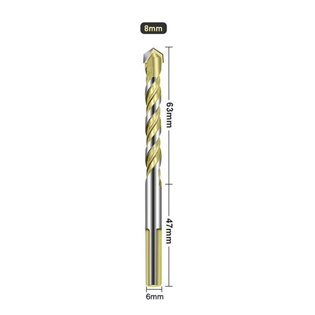 1pc 5/6/8/10/12mm Multifunctional Drill Bit for Ceramic Tile Wood Metal Concrete 8mm