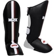thumbnail image 3 of MRX Boxing & Fitness Shin Guard Pad MMA Muay Thai Kickboxing Training Large Black/White, 3 of 7