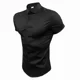 thumbnail image 3 of Camisa Hombre Cuello Manga Corta Botón Slim Casual Caballero, 3 of 5