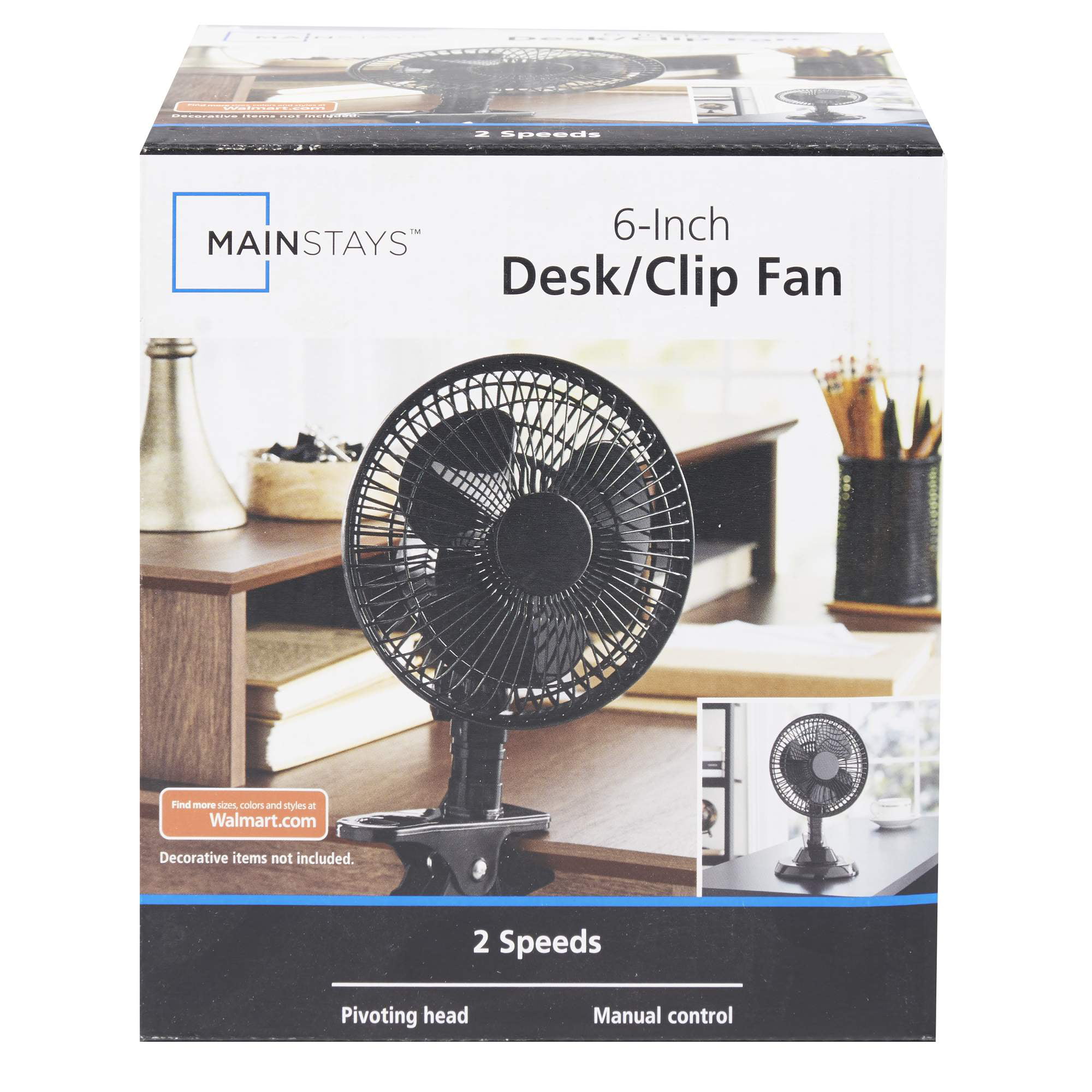 Mainstays 6 Inch Desk Clip Fan 2 In 1 Cdf 6 Walmart Com
