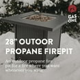 thumbnail image 4 of GasOne Propane Fire Pit – 28-inch Large Tabletop Fire Pit for Outdoor Use – 52,750 BTU Gas Fire Pit, 4 of 7