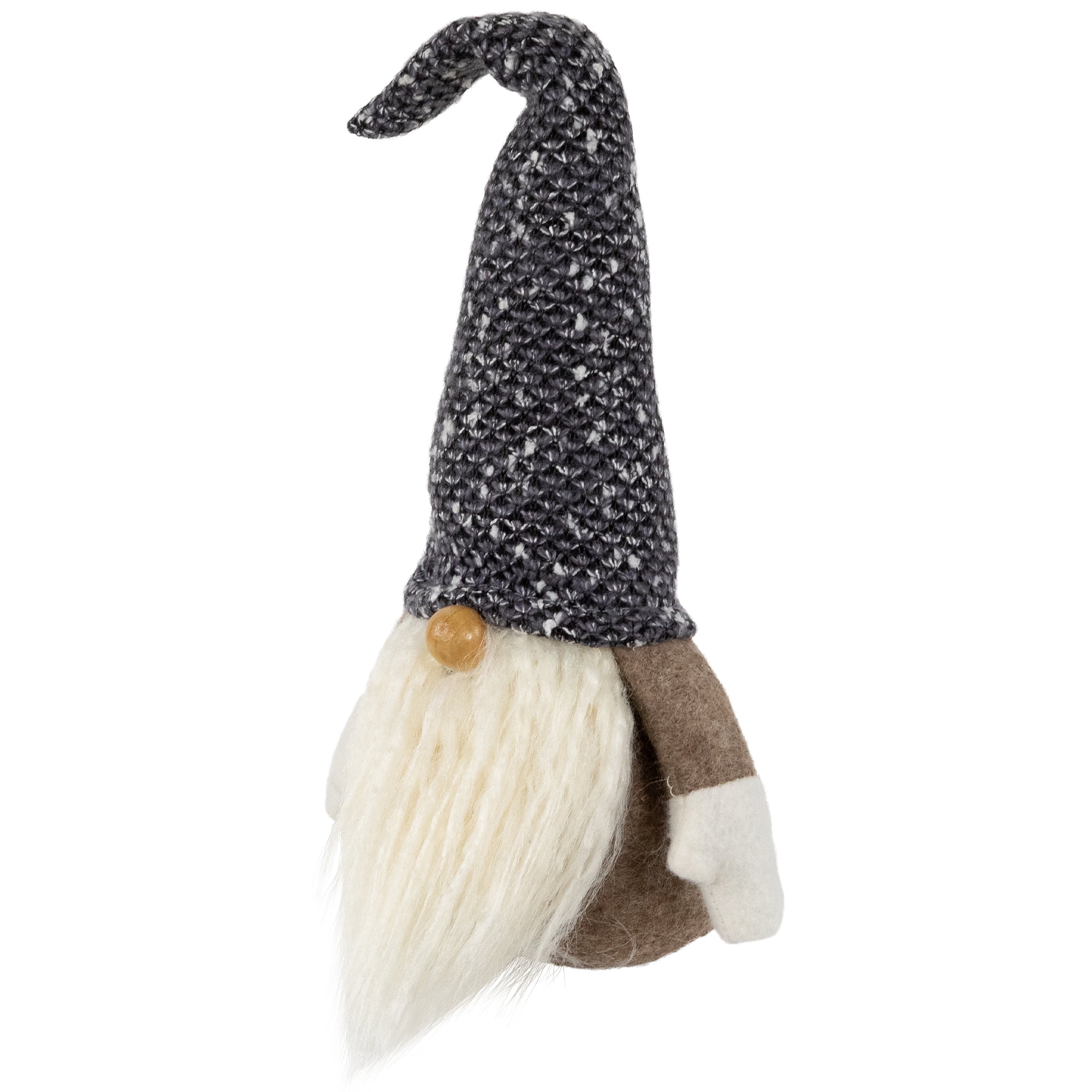 12" Brown and White Standing Christmas Gnome Tabletop Decor