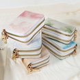thumbnail image 4 of Mini Card Holder, Double Zipper Around Coin Wallet, Simple Faux Leather Wallet With Card Slot, 4 of 6